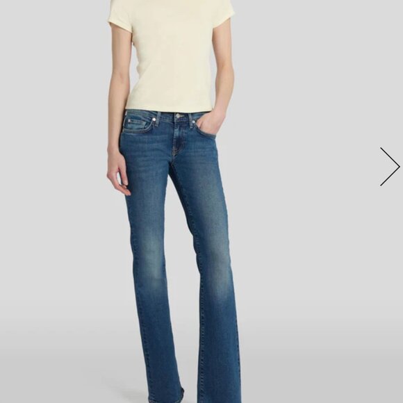 7 For All Mankind Women's Boot Cut Jeans - Dark Blue - Picture 2 of 12